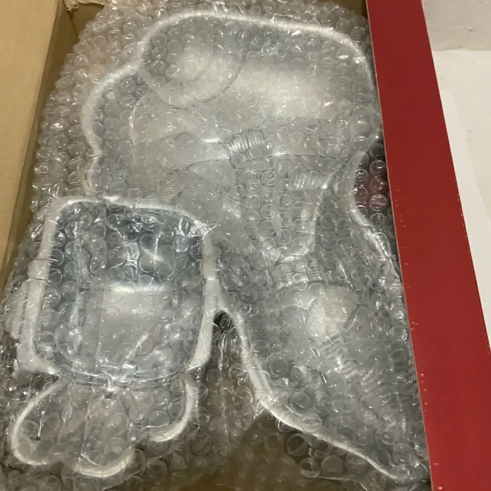 Lenox Yuletide Metal Serveware Snowman Chip and Dip Dish Tray NIB retail $60